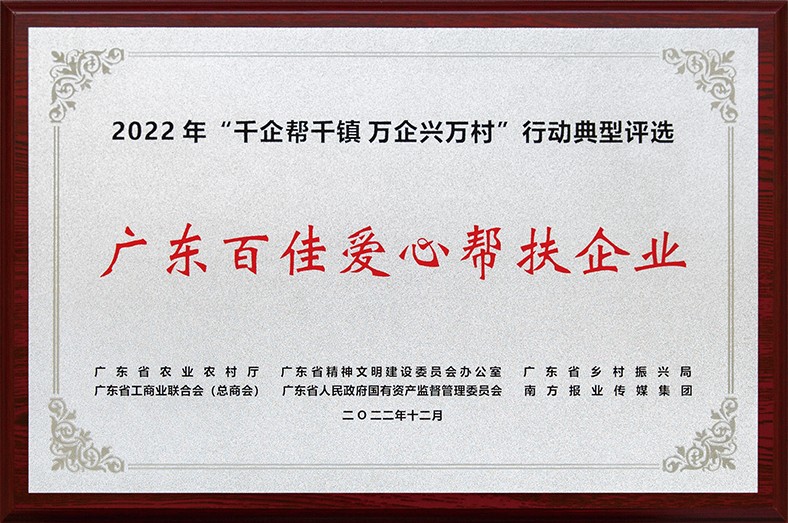 8月3日上午，東莞市舉行2023年“6·30”助力鄉村振興暨東莞慈善日活動儀式。在活動儀式上，宣讀了2022年廣東“千企幫千鎮、萬企興萬村”行動典型東莞市入選企業和個人名單，我集團慷慨解囊助力鄉村振興